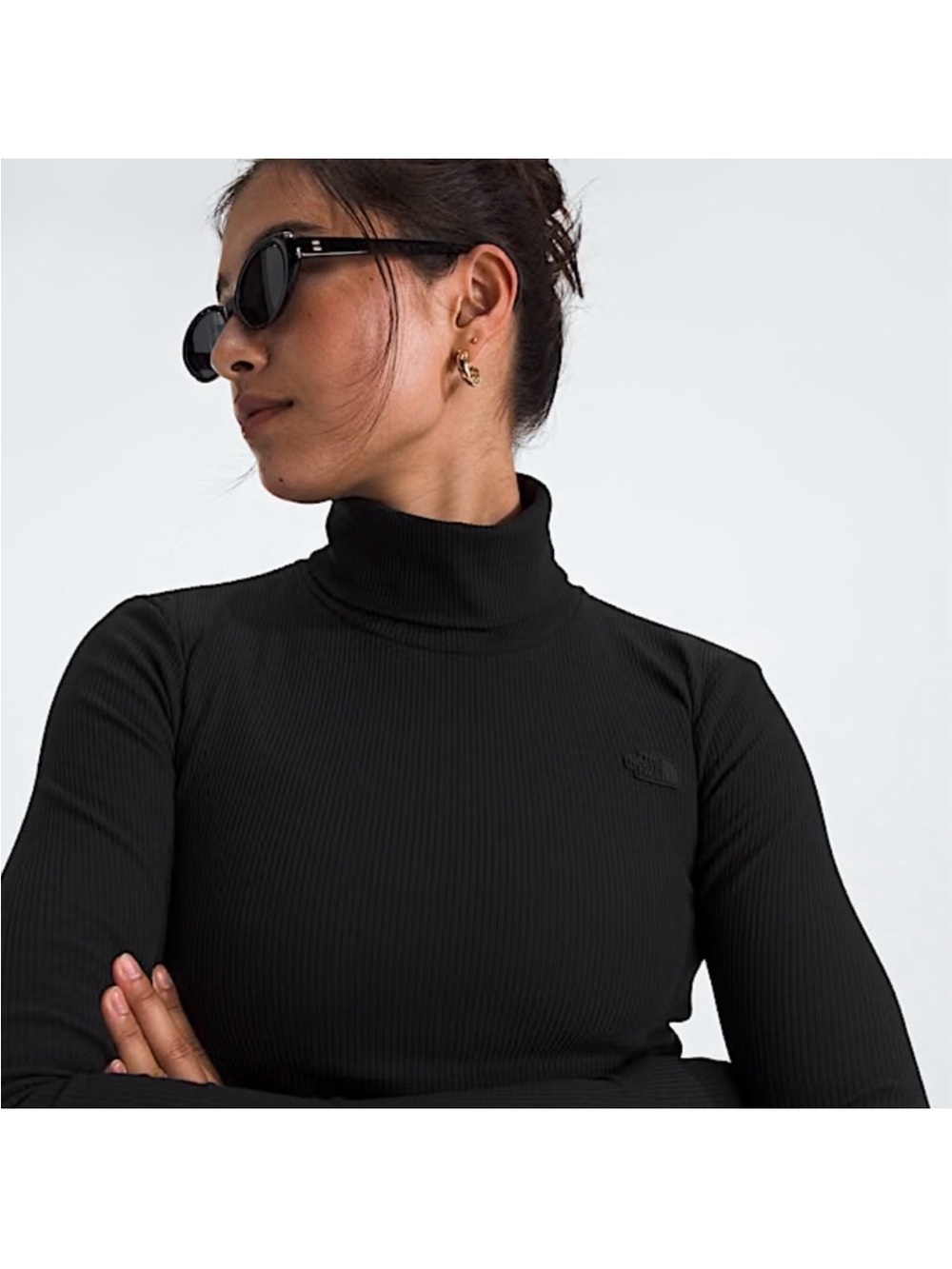 The North Face Women's Black Ribbed Turtleneck Top